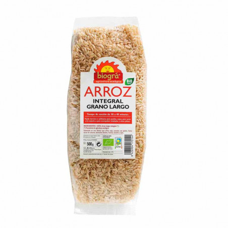 Arroz largo intg. 500gr biogra