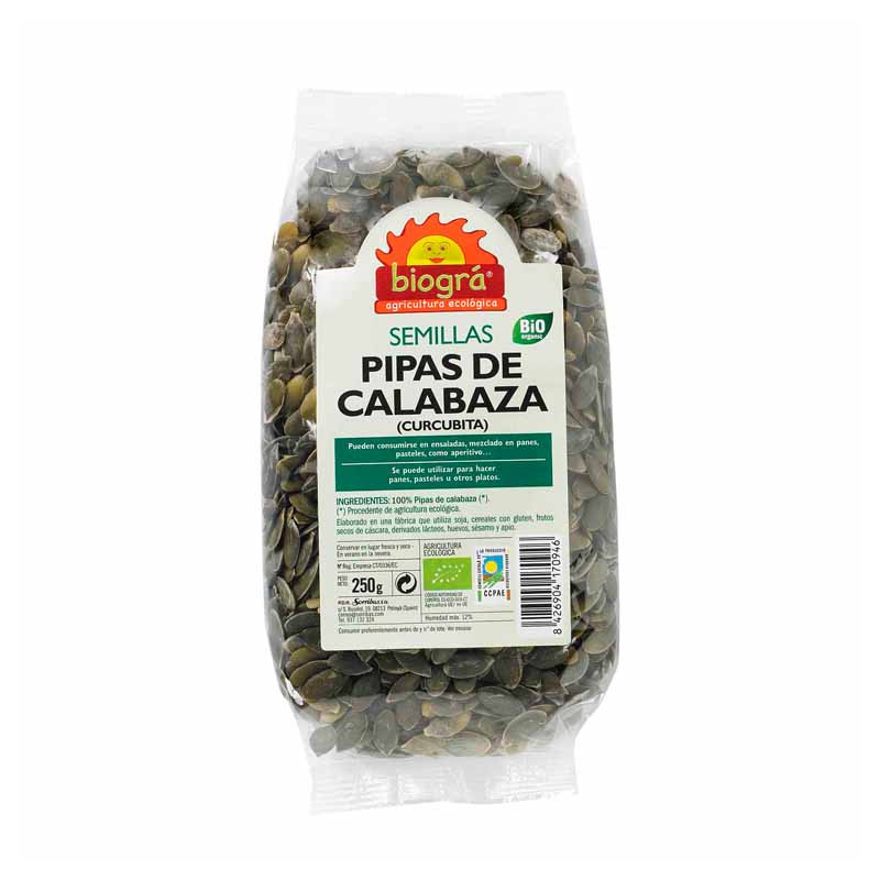 Pipas calabaza 250gr biogra