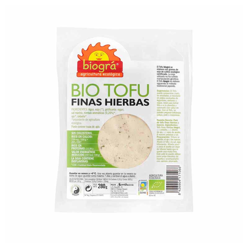 Tofu finas hierbas 290gr biogr
