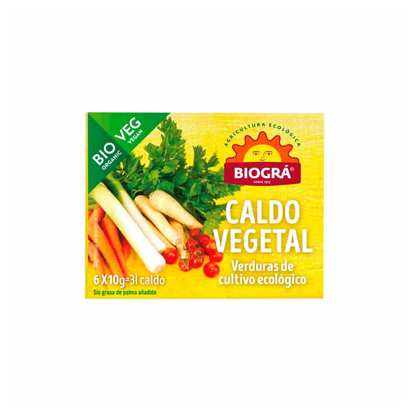 Caldo vegetal cubitos biogra