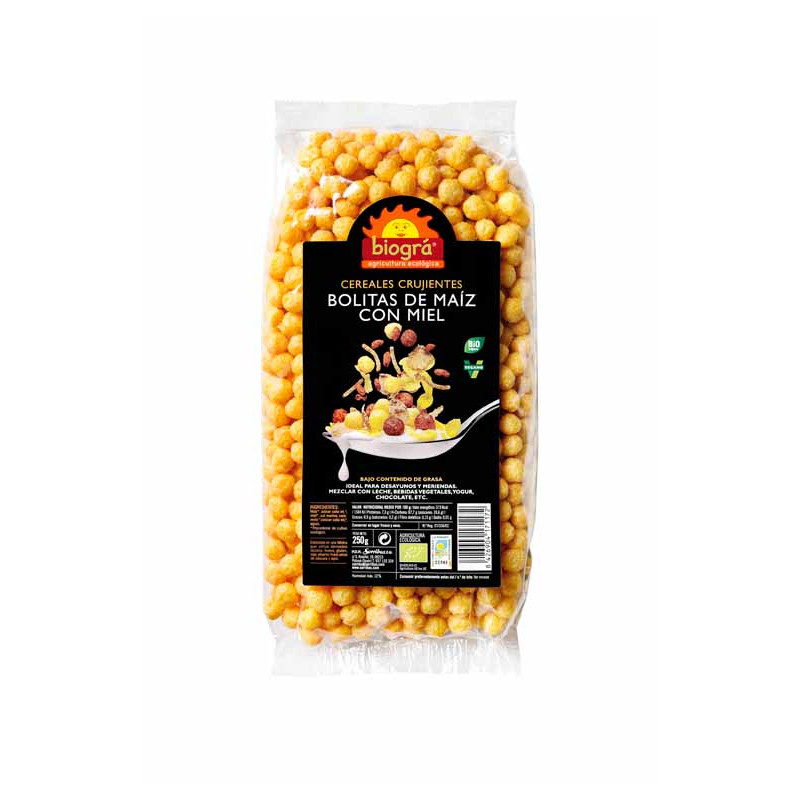 Bolitas maiz con miel 250g biogra