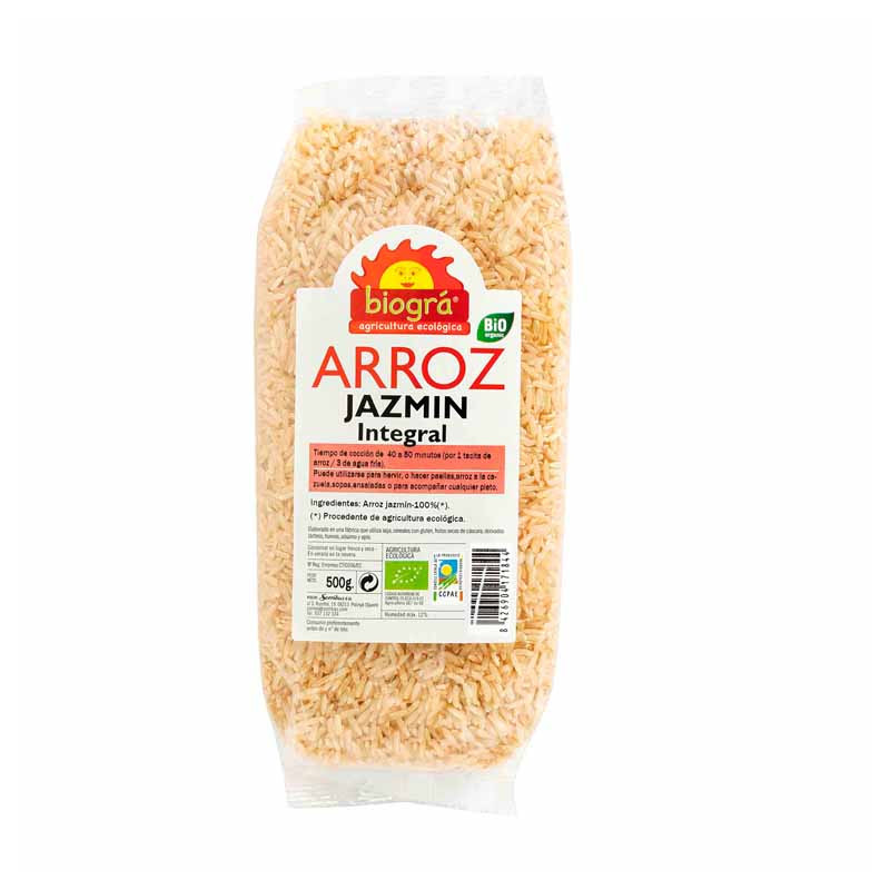Arroz jazmin int 500gr biogra