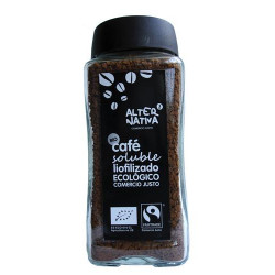 Cafe soluble 100gr comercio justo liofilizado bio