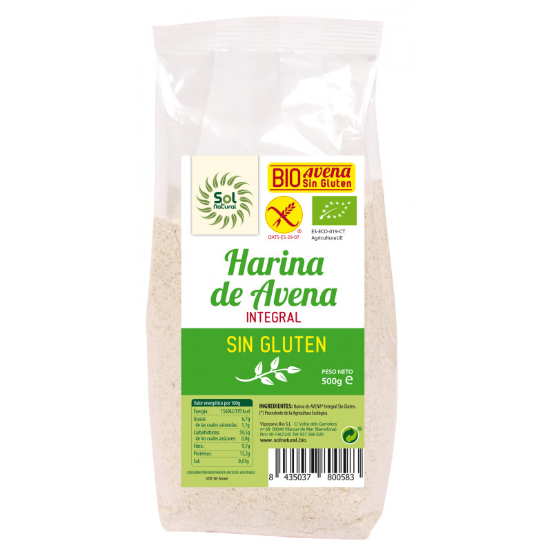 Harina avena s/gluten bio 500g