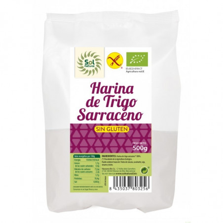 Harina trigo sarraceno sin gluten 500g sol natural
