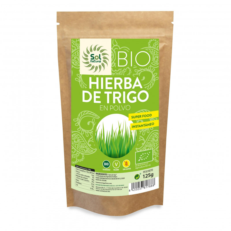 Hierba de trigo 125gr bio sol natural