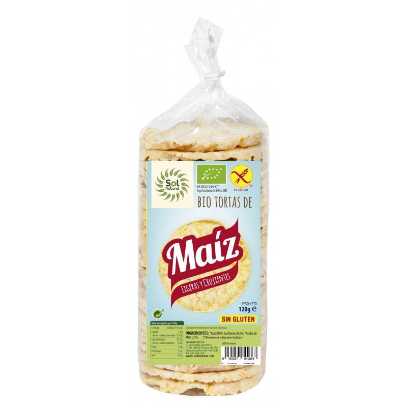 Tortas maiz bio s/g sol natura