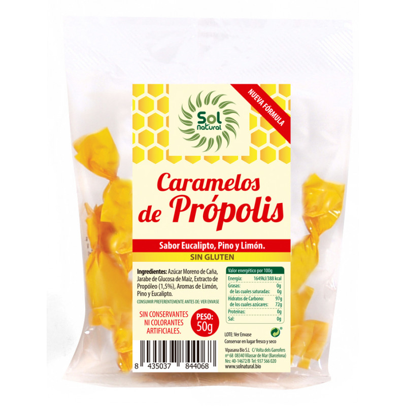 Caramelos propolis 50g bolsa s