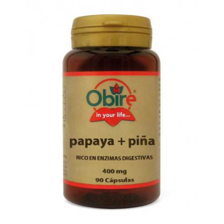 Papaya+piña 400mg 90cap obire