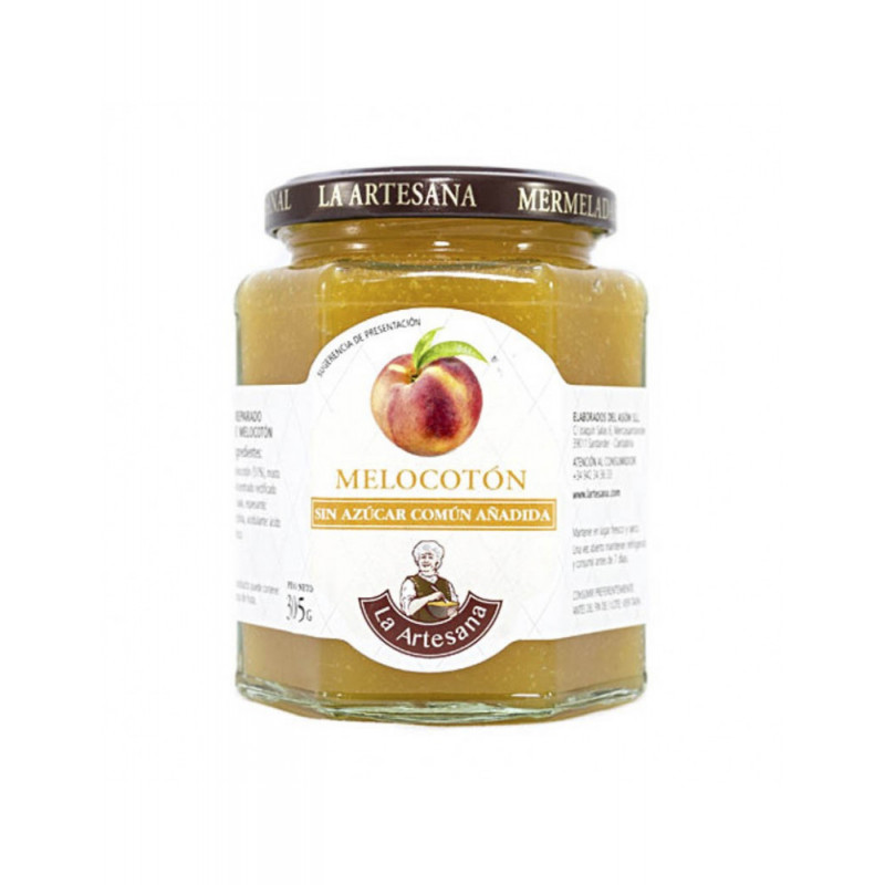 Mermelada de melocoton s/a 305gr la artesana