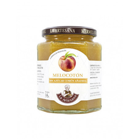 Mermelada de melocoton s/a 305gr la artesana