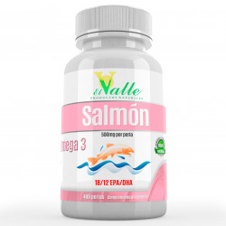 Omega 3 salmon 400perlas 500mg el valle