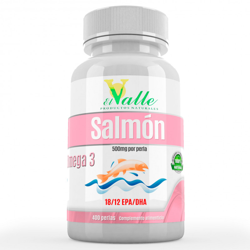 Omega 3 salmon 400perlas 500mg el valle