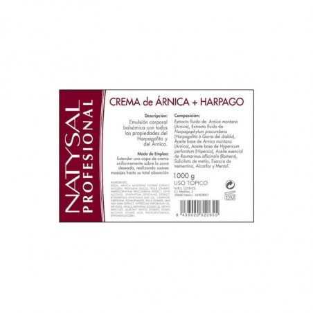 Crema arnica+harpago 1kg natys