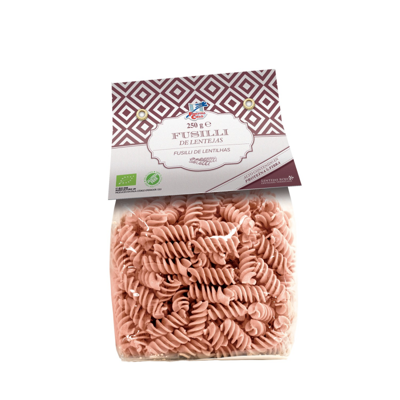 Fusilli de lentejas rojas 250gr bio s/g finestra