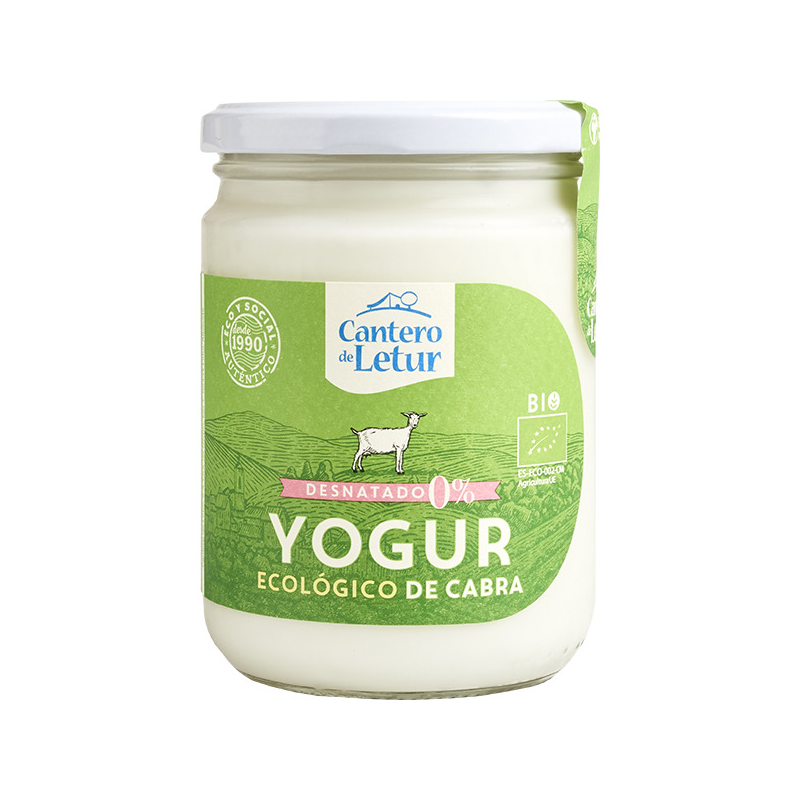 Yogur de cabra desnatado 420gr bio cantero de letu