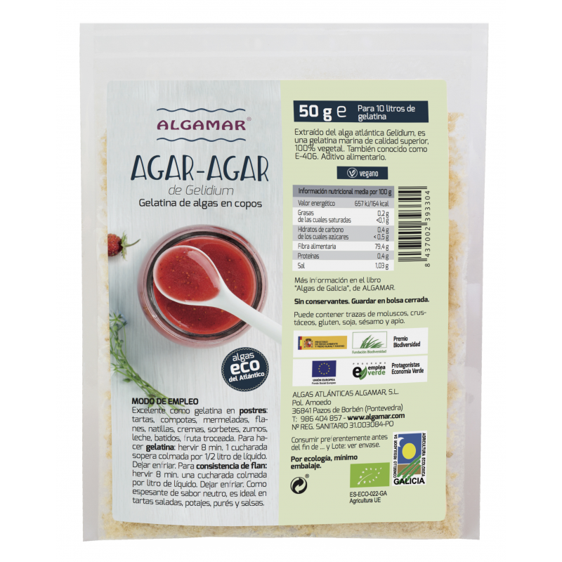 Agar agar copos 50gr algamar