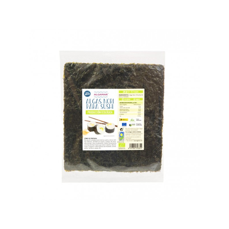 Alga nori 10 hojas sush algama
