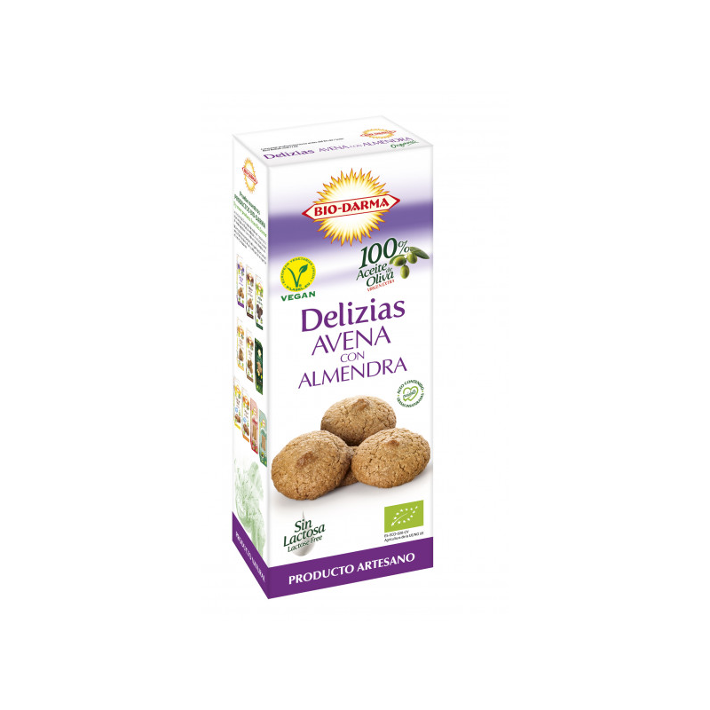 Delicias galletas avena almendra bio 125g biodarma