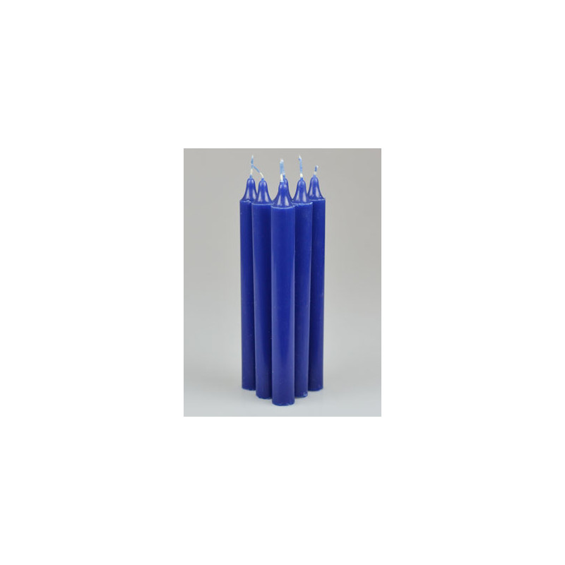 Velas perfumas almizcle color azul oscuro sys