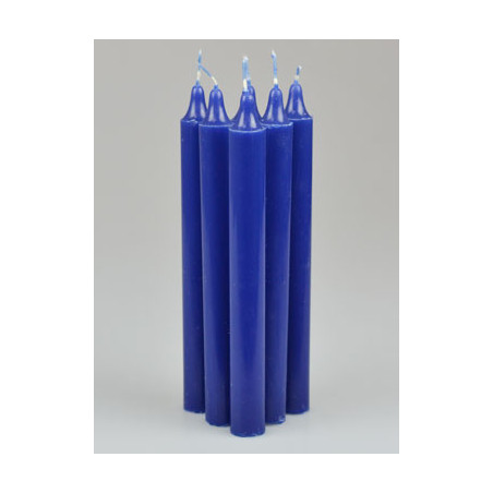 Velas perfumas almizcle color azul oscuro sys