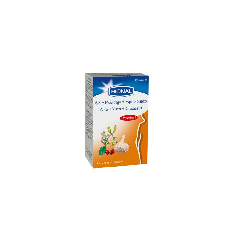 Ajo+muerdago+espino b 80caps bional