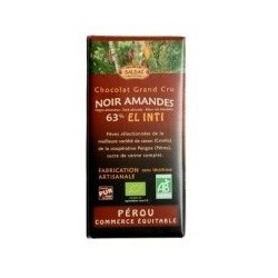 Chocolate eco almendra 63%  100gr oro andes
