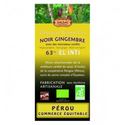 Chocolate negro jengibre el oro de los andes