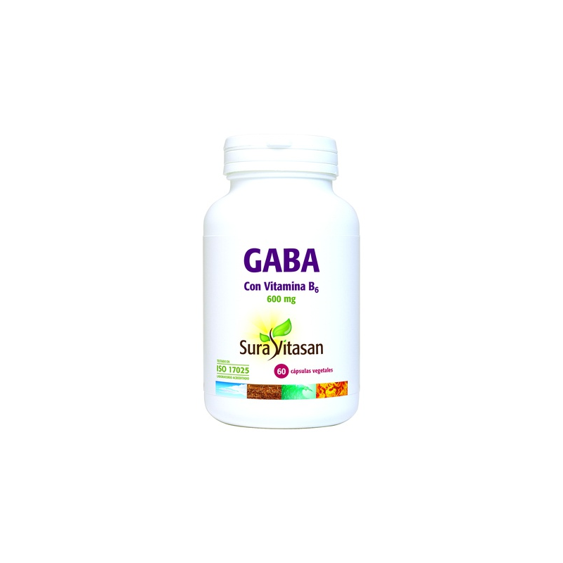 Gaba con vitamina b6 600mg 60caps sura vitasan