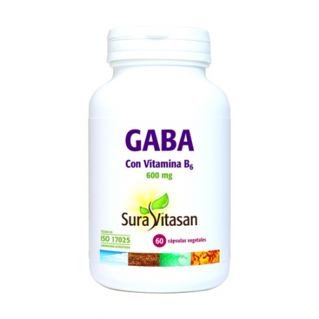 Gaba con vitamina b6 600mg 60caps sura vitasan