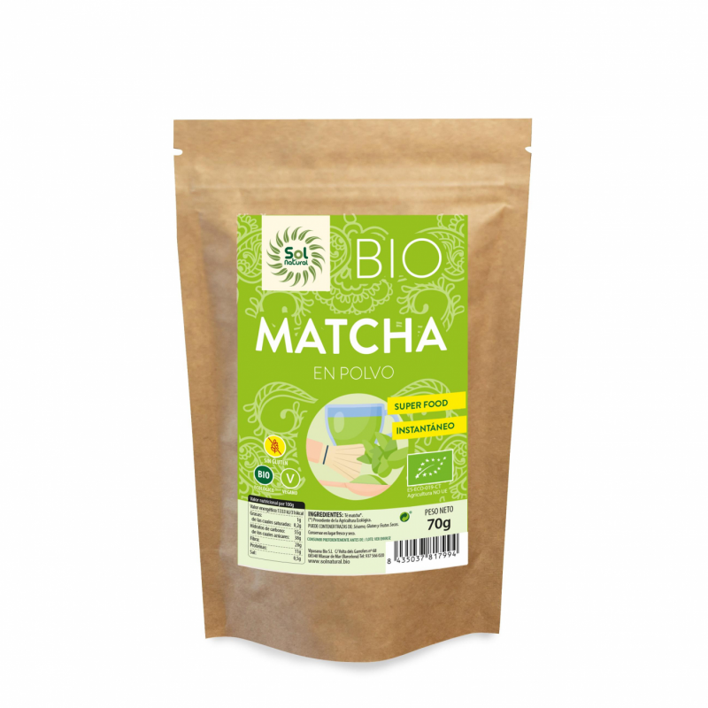 Matcha polvo 70gr bio sol natural