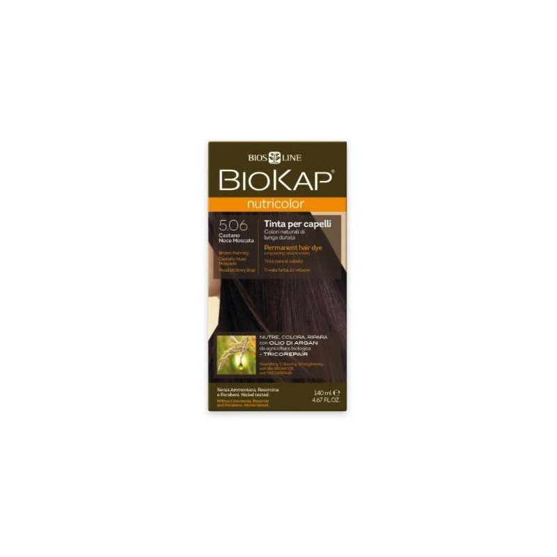 Biokap nutricolor 5.06 140ml castaño nuez moscada