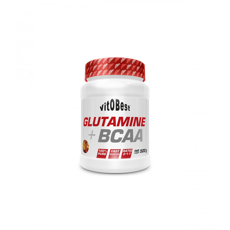 Glutamina+bcaa 500gr sabor cola zero vitobest