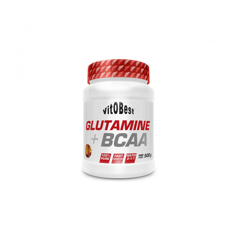Glutamina+bcaa 500gr sabor cola zero vitobest