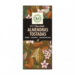 Chocolate con almendras bio s/g 70gr sol natural