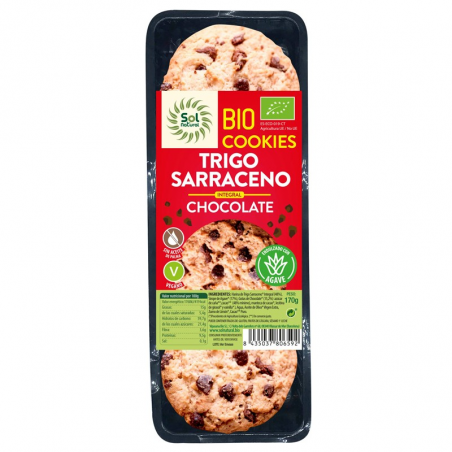Cookies trigo sarraceno y chocolate 170g.