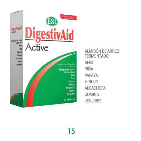 Digestivaid active 15tab.  esi