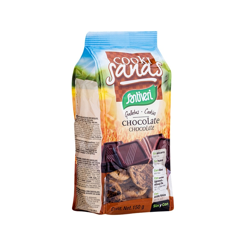 Galletas cookisanas chocolate 150gr. santiveri