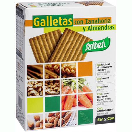Galletas zanahorias+almendras 240gr santiveri