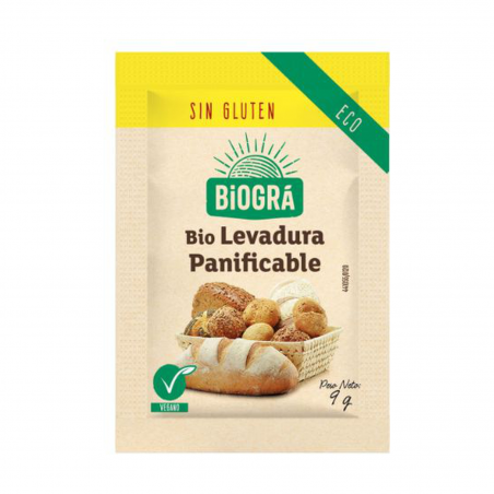 Bio levadura panificable s/g 9gr vegano biogra