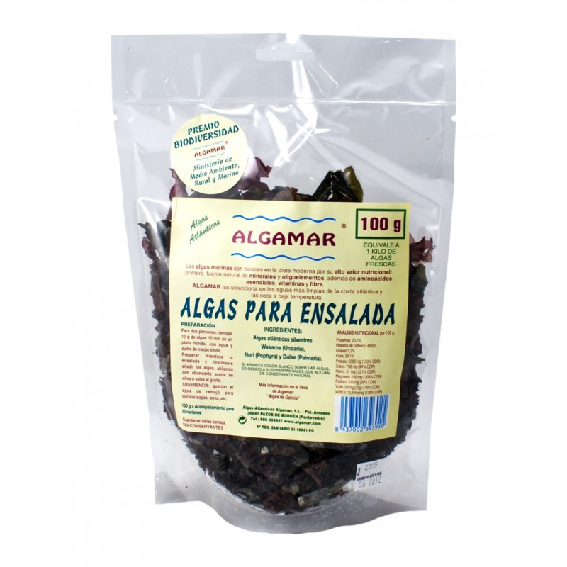 Algas para ensalada bio 100gr algamar