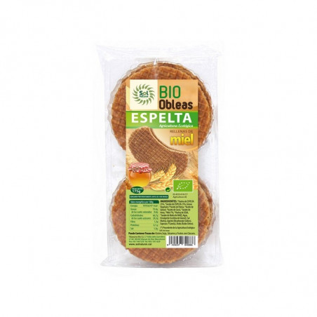 Oblea de espelta con miel bio 175gr bio sol natura