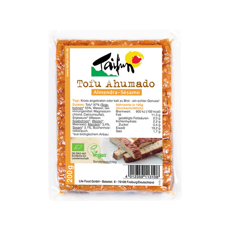 Tofu ahumado almendra sesamo