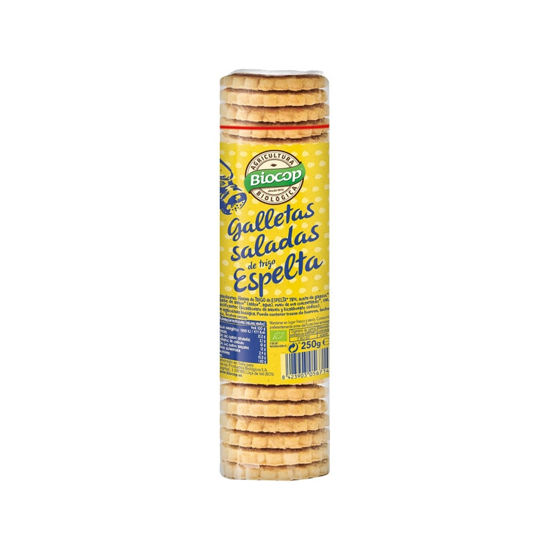 Gelletas saladas espelta 230gr bio biocop