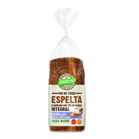 Pan molde espelta int.semillas 400gr bio biocop