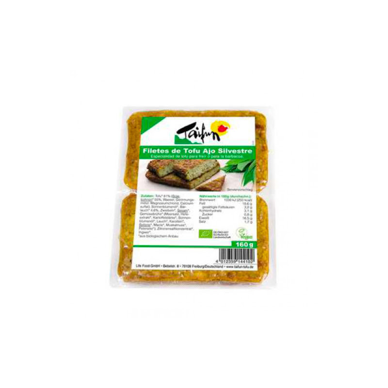Filetes de tofu con ajo silvestre 160gr bio taifun