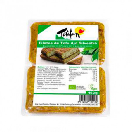 Filetes de tofu con ajo silvestre 160gr bio taifun