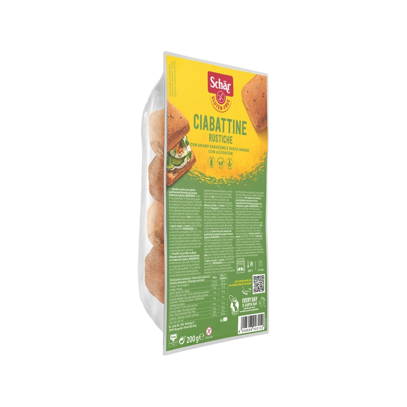Schar ciabattine chapata rustica int. 200gr s/g
