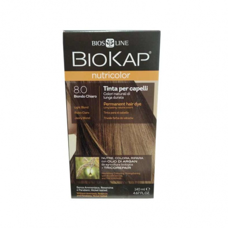 Biokap nutricolor 8.0 rubio claro 140ml