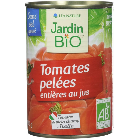 Tomates enteros pelados 400gr bio jardin